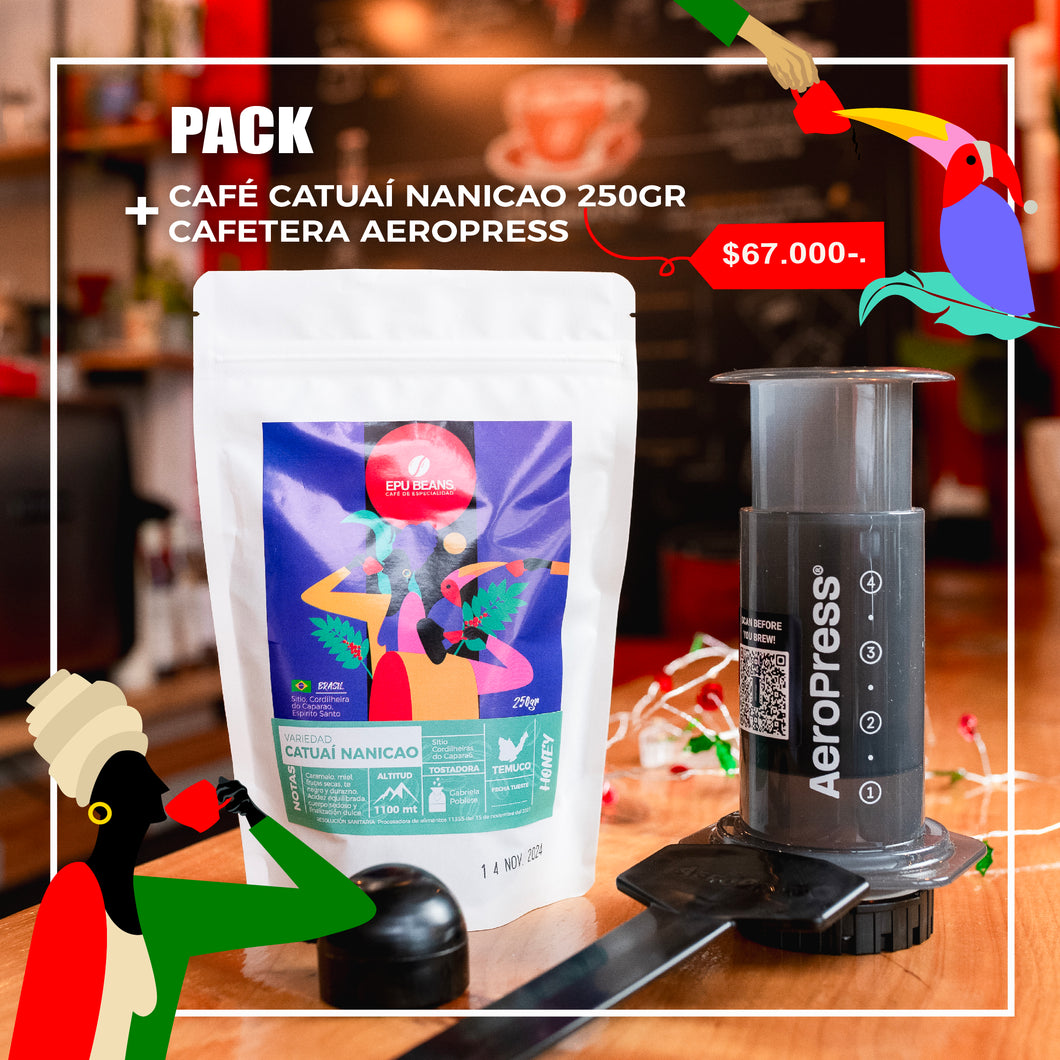 Pack AeroPress Original + Catuaí Nanicao 250gr, Proceso Honey
